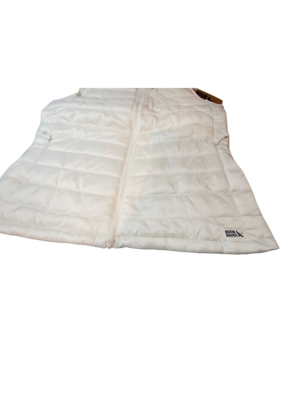 Eddie Bauer Womens XL Alpine Vest In Coconut Milk Color Stormrepel Nylon Quilted - Picture 7 of 10